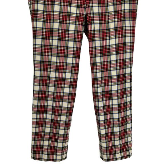 J. Crew Cameron Wool Pant in Snowy Stewart Tartan Plaid AT829 Size 6 - Picture 7 of 13